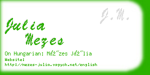 julia mezes business card